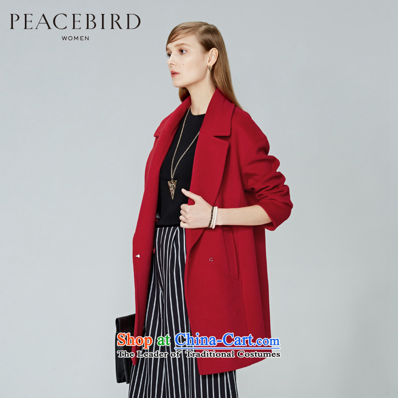 (pre-sale 12.13 arrival 】 【 new shining health peacebird women 2015 winter clothing new products lapel coats A4AA54206 pink pre-sale 12.13 arrival M PEACEBIRD shopping on the Internet has been pressed.