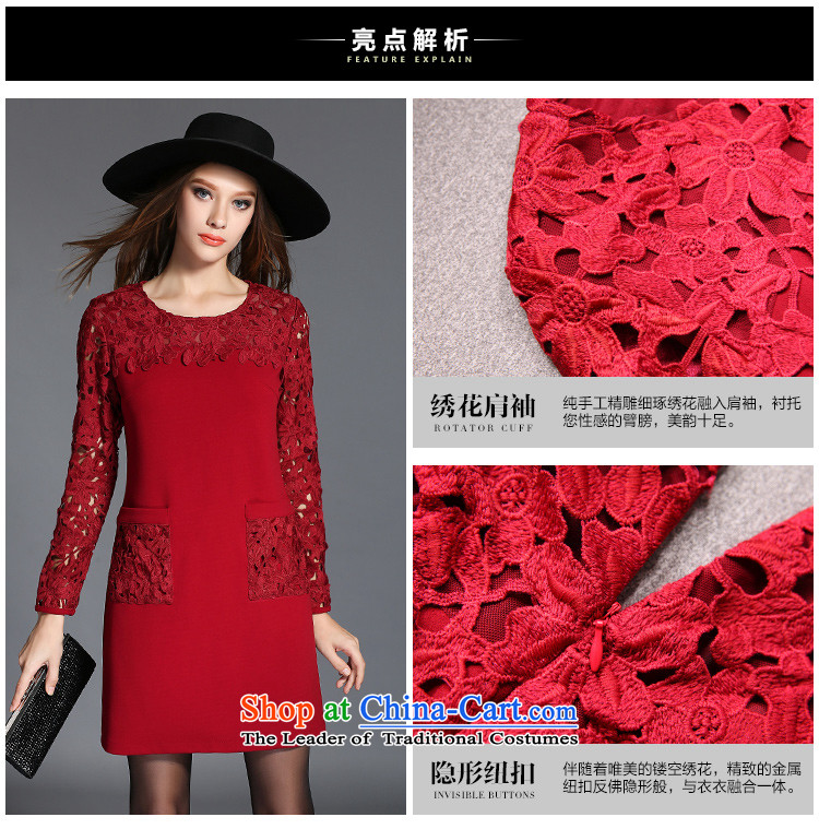 Elizabeth autumn 2015 installed with the new Europe and the Code women's expertise king sister video thin lace forming the thick mm dresses embroidery engraving plug-bag ZR2117- deep red 3XL picture, prices, brand platters! The elections are supplied in the national character of distribution, so action, buy now enjoy more preferential! As soon as possible.