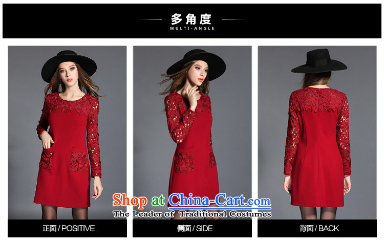 Elizabeth autumn 2015 installed with the new Europe and the Code women's expertise king sister video thin lace forming the thick mm dresses embroidery engraving plug-bag ZR2117- deep red 3XL picture, prices, brand platters! The elections are supplied in the national character of distribution, so action, buy now enjoy more preferential! As soon as possible.