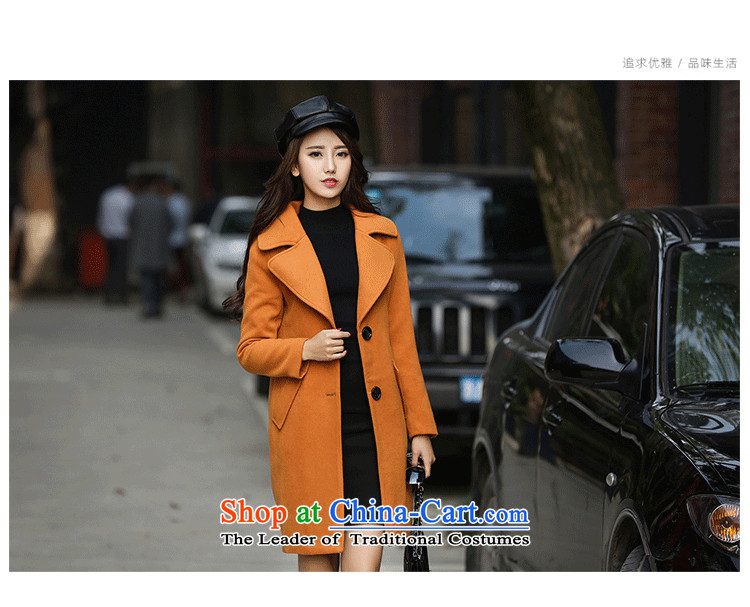 Chin Yi warm winter 2015 Advisory Committee new simple and stylish high quality long coats women won? version of large roll collar solid color wind jacket meat Powder L picture, prices, brand platters! The elections are supplied in the national character of distribution, so action, buy now enjoy more preferential! As soon as possible.
