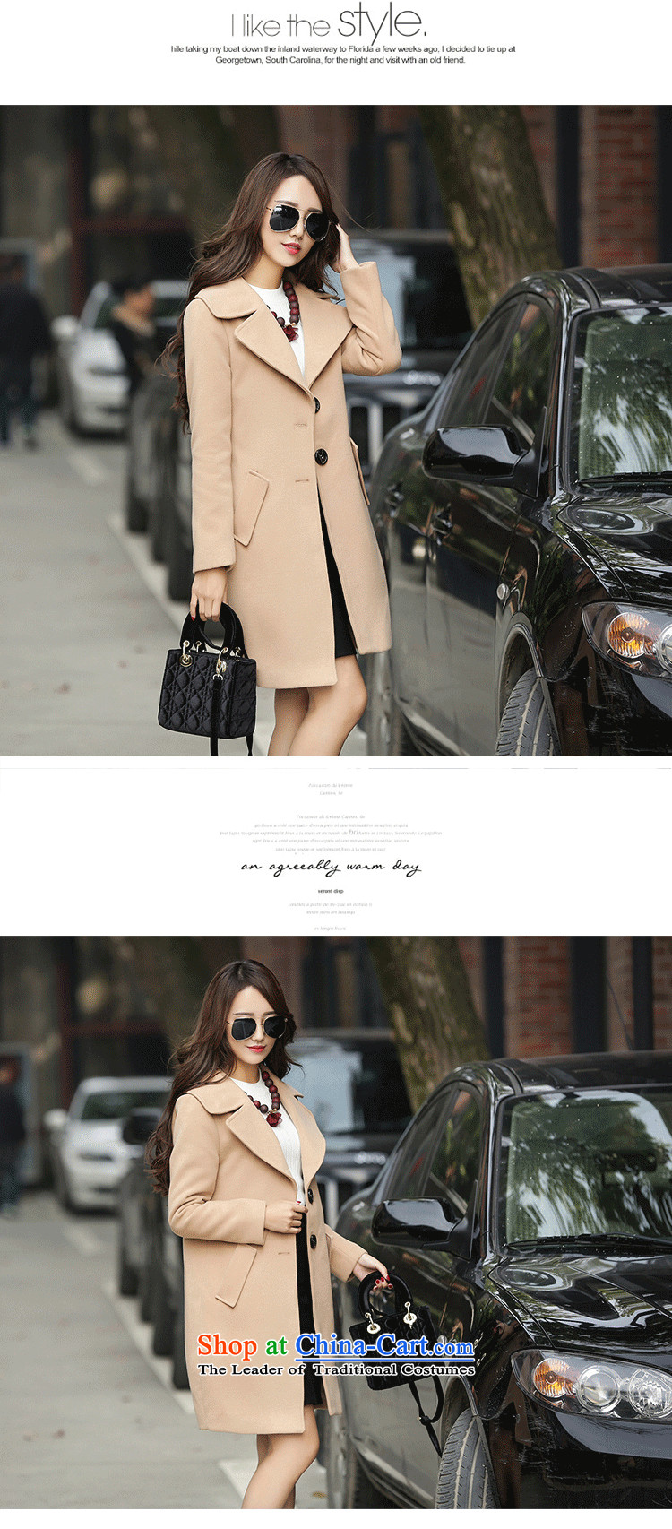 Chin Yi warm winter 2015 Advisory Committee new simple and stylish high quality long coats women won? version of large roll collar solid color wind jacket meat Powder L picture, prices, brand platters! The elections are supplied in the national character of distribution, so action, buy now enjoy more preferential! As soon as possible.
