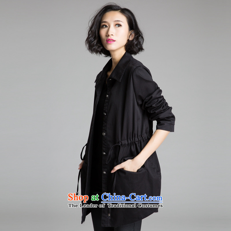 The Eternal Soo-XL female jackets cardigan sweater autumn 2015 new products thick mm sister Korean autumn, Thick, Thin, Hin shirt cardigan lapel jacket black 3XL, eternal Soo , , , shopping on the Internet
