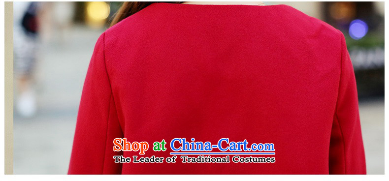 Morcar Connie snow fall 2015 Women's round-neck collar 7 cuff cocoon-red long solid color coat a gross? jacket coat Korea Red M picture, prices, brand platters! The elections are supplied in the national character of distribution, so action, buy now enjoy more preferential! As soon as possible.