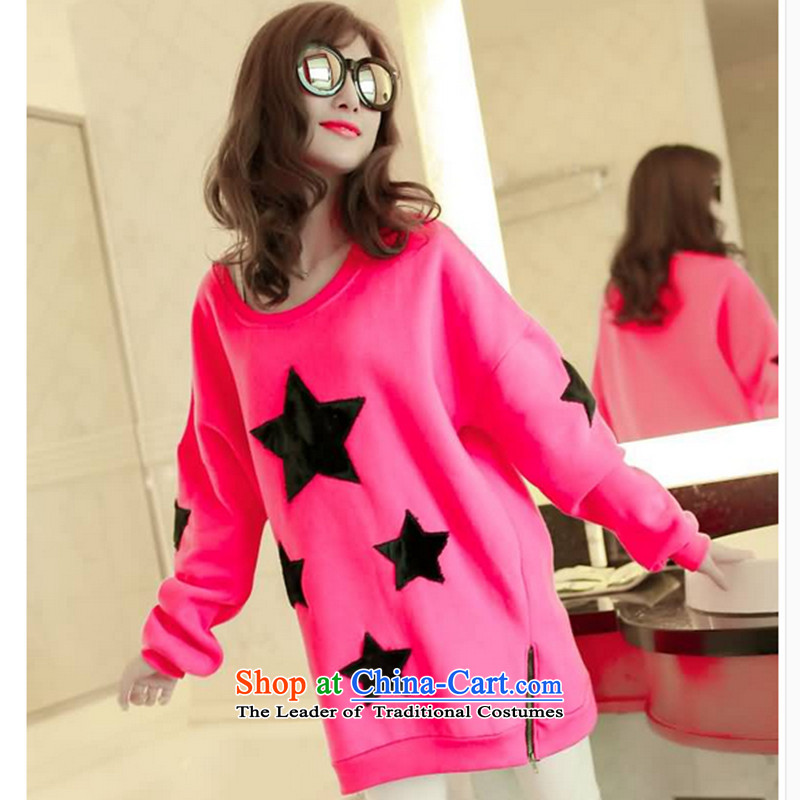 Replace the Spring and Autumn period the new 2015 Korean women to increase the number of students in a relaxd thick MM long thick thick, Hin thin, thick sister Fall Winter Sweater jacket and black witch XXXL, code (YOJINJN) , , , shopping on the Internet