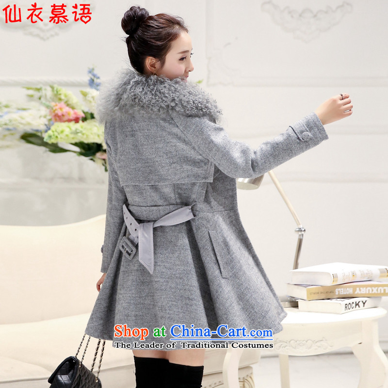 The About Sin Yi coats female 2015 Fall/Winter Collections new women's gross jacket Korean Beauty?? female gray overcoat gross. L, the Arabic , , , yi sin shopping on the Internet