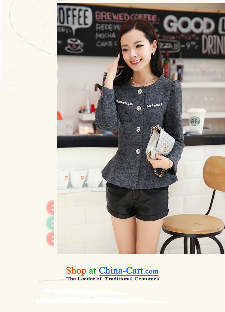 Joe customers fall 2015 new women's small elegant nail pearl wind-Sau San video thin hair? Single Row deduction coats of solid color, short cardigan round-neck jacket Yellow M picture, prices, brand platters! The elections are supplied in the national character of distribution, so action, buy now enjoy more preferential! As soon as possible.