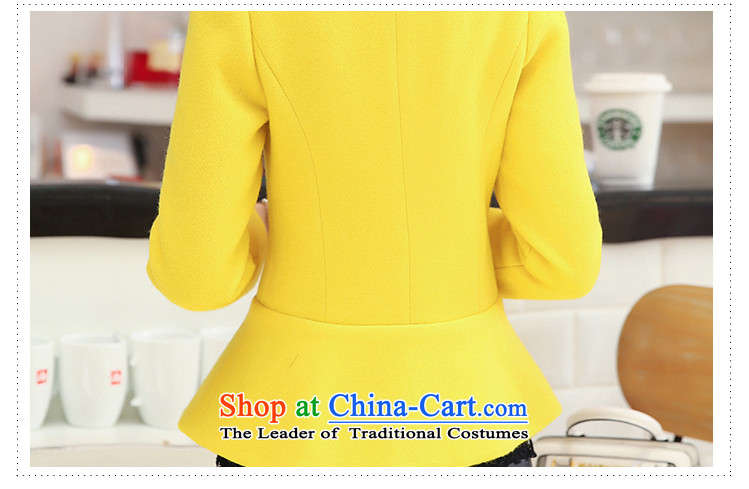 Joe customers fall 2015 new women's small elegant nail pearl wind-Sau San video thin hair? Single Row deduction coats of solid color, short cardigan round-neck jacket Yellow M picture, prices, brand platters! The elections are supplied in the national character of distribution, so action, buy now enjoy more preferential! As soon as possible.