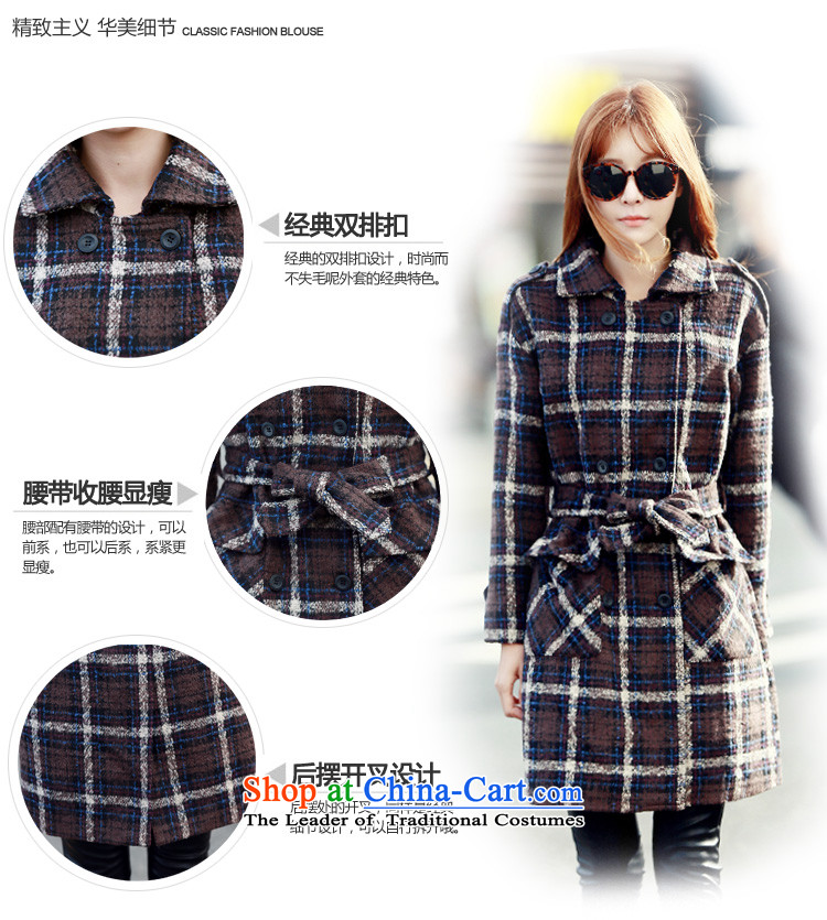 Korea has the Korean version of the Dag Hammarskjöld yi 2015 winter clothing new products with latticed double-jacket JQ4452?(2) gross brown L picture, prices, brand platters! The elections are supplied in the national character of distribution, so action, buy now enjoy more preferential! As soon as possible.