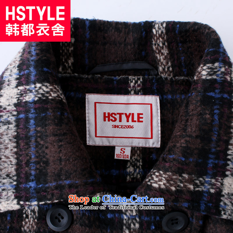 Korea has the Korean version of the Dag Hammarskjöld yi 2015 winter clothing new products with latticed double-jacket JQ4452?(2) gross Brown , L, Korea has Yi Homes , , , shopping on the Internet