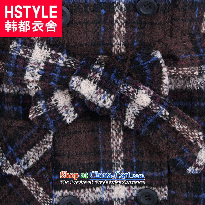 Korea has the Korean version of the Dag Hammarskjöld yi 2015 winter clothing new products with latticed double-jacket JQ4452?(2) gross Brown , L, Korea has Yi Homes , , , shopping on the Internet
