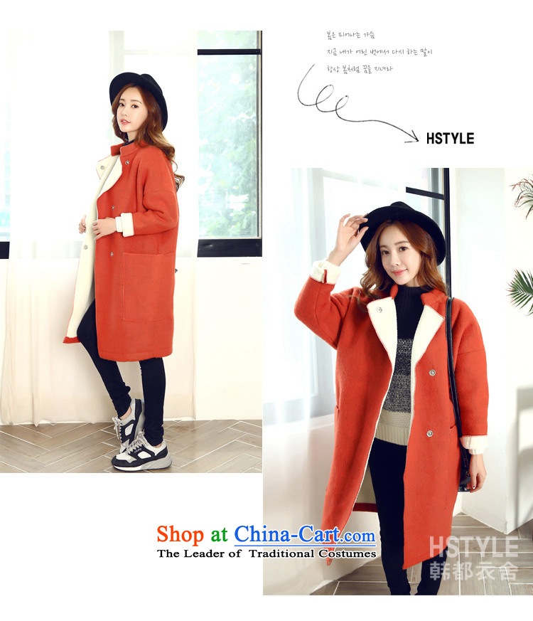 Korea has the Korean version of the Dag Hammarskjöld yi 2015 winter clothing new products with solid color in the collar long jacket DT5010 gross?2 orange L picture, prices, brand platters! The elections are supplied in the national character of distribution, so action, buy now enjoy more preferential! As soon as possible.