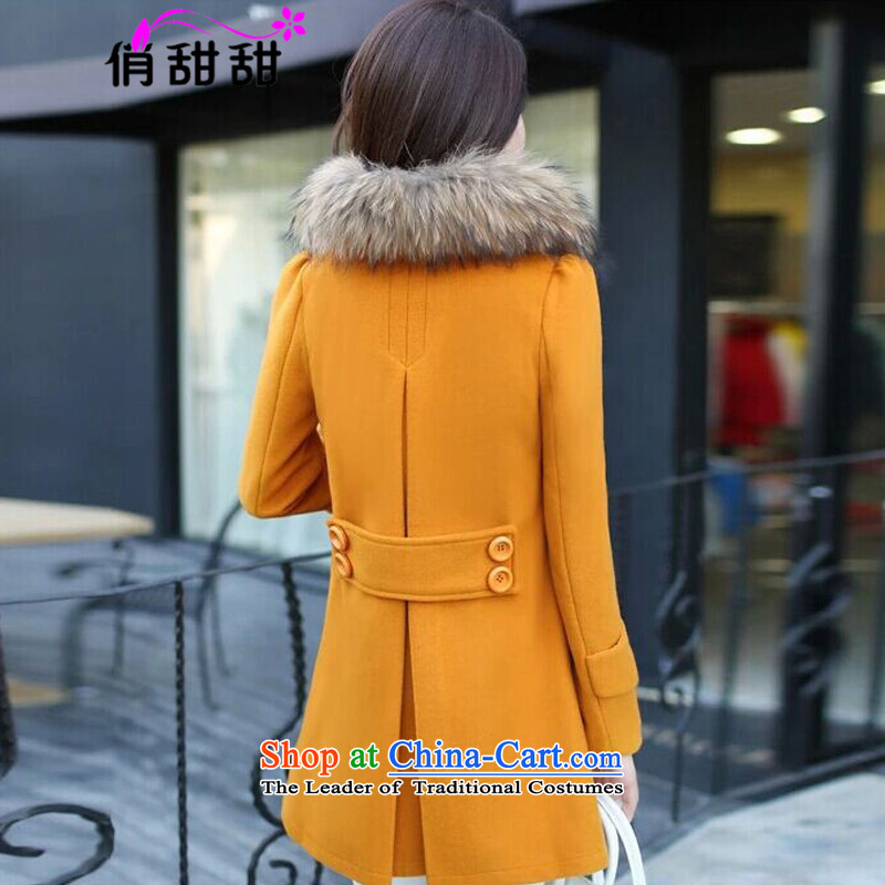 For the 2015 autumn and winter and sweet new for women in the gross? jacket long large Sau San Nagymaros for a wool coat girl Huang XXXL, ore is sweet shopping on the Internet has been pressed.