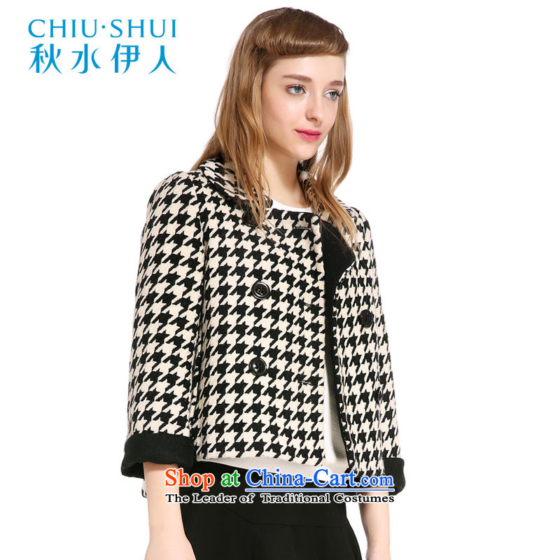 Chaplain who winter clothing new stylish classic chidori plaid gross coats wild short? jacket, black 155/80A/S, chaplain who has been pressed shopping on the Internet