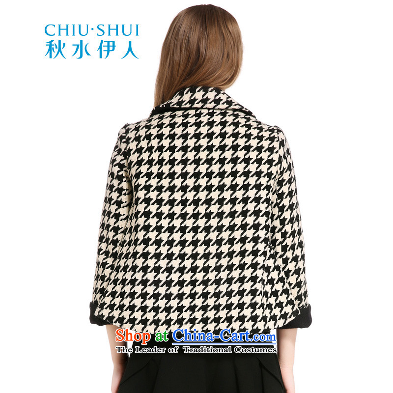 Chaplain who winter clothing new stylish classic chidori plaid gross coats wild short? jacket, black 155/80A/S, chaplain who has been pressed shopping on the Internet