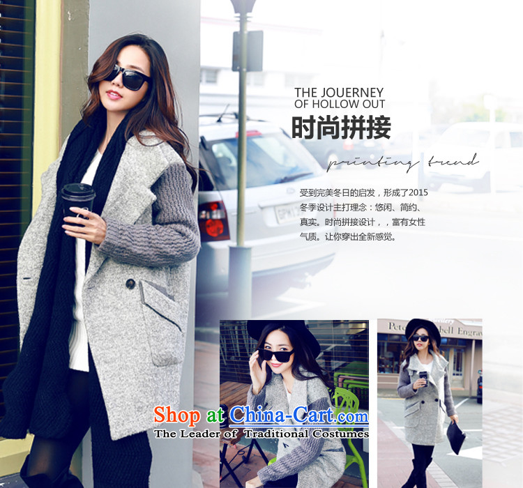 Korea has the Korean version of the Dag Hammarskjöld yi 2015 Autumn new for women stylish loose stitching GY4456 gross? coatscyanocobalamin gray M picture, prices, brand platters! The elections are supplied in the national character of distribution, so action, buy now enjoy more preferential! As soon as possible.