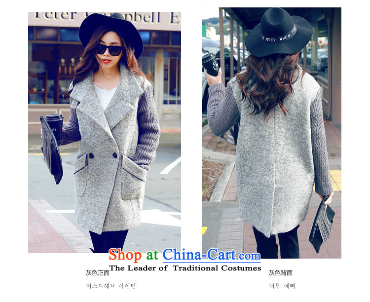 Korea has the Korean version of the Dag Hammarskjöld yi 2015 Autumn new for women stylish loose stitching GY4456 gross? coatscyanocobalamin gray M picture, prices, brand platters! The elections are supplied in the national character of distribution, so action, buy now enjoy more preferential! As soon as possible.