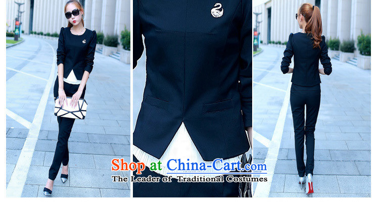 Women's clothes autumn 1361# Kit 2015 new stylish temperament kit, two kits of Sau San professional leisure wears black XL Photo, prices, brand platters! The elections are supplied in the national character of distribution, so action, buy now enjoy more preferential! As soon as possible.