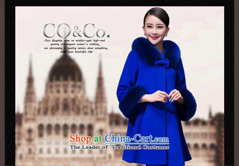 The World 2015 autumn and winter clothing stores new women's stylish high-emulation Fox for high-end in gross long cashmere cloak long-sleeved gross overcoats? Blue M picture, prices, brand platters! The elections are supplied in the national character of distribution, so action, buy now enjoy more preferential! As soon as possible.