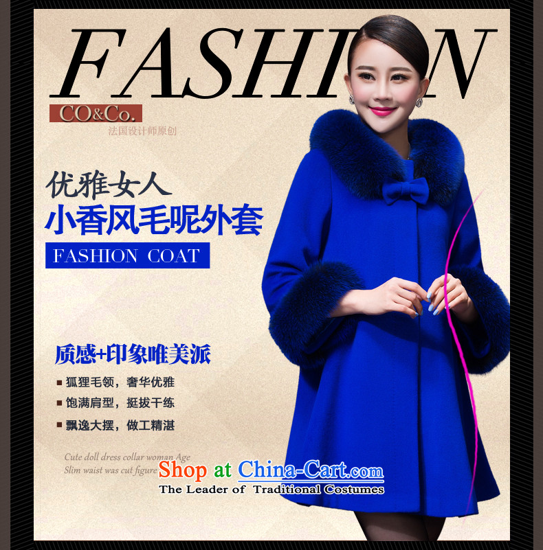 The World 2015 autumn and winter clothing stores new women's stylish high-emulation Fox for high-end in gross long cashmere cloak long-sleeved gross overcoats? Blue M picture, prices, brand platters! The elections are supplied in the national character of distribution, so action, buy now enjoy more preferential! As soon as possible.