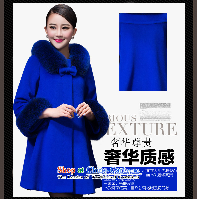 The World 2015 autumn and winter clothing stores new women's stylish high-emulation Fox for high-end in gross long cashmere cloak long-sleeved gross overcoats? Blue M picture, prices, brand platters! The elections are supplied in the national character of distribution, so action, buy now enjoy more preferential! As soon as possible.
