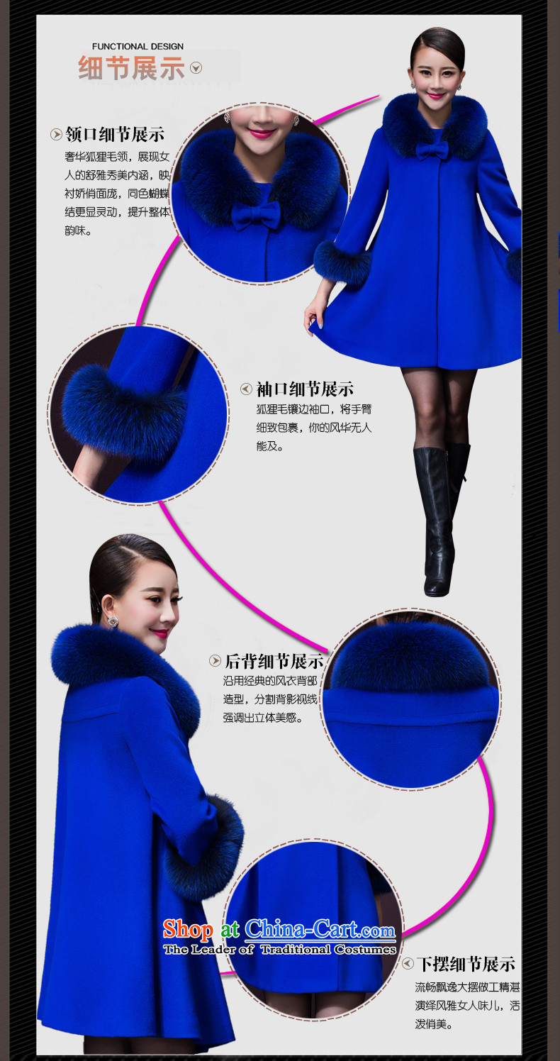 The World 2015 autumn and winter clothing stores new women's stylish high-emulation Fox for high-end in gross long cashmere cloak long-sleeved gross overcoats? Blue M picture, prices, brand platters! The elections are supplied in the national character of distribution, so action, buy now enjoy more preferential! As soon as possible.