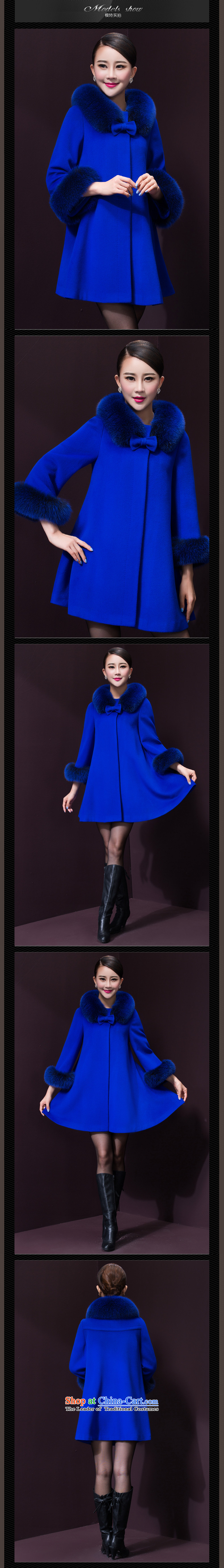 The World 2015 autumn and winter clothing stores new women's stylish high-emulation Fox for high-end in gross long cashmere cloak long-sleeved gross overcoats? Blue M picture, prices, brand platters! The elections are supplied in the national character of distribution, so action, buy now enjoy more preferential! As soon as possible.