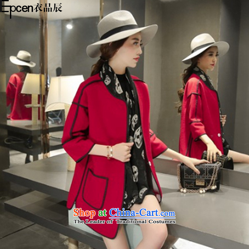 Yi Jin (epcen No.  2015 Autumn) new small wind in Hong long coats jacket NRJ5837 red  , L, Yi Jin (epcen NO.) , , , shopping on the Internet