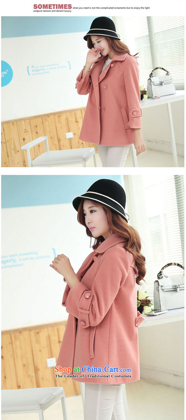 Cixi Brook 2015 winter new gross female Korean jacket? In long lapel coats cloak 8803 pink M picture, prices, brand platters! The elections are supplied in the national character of distribution, so action, buy now enjoy more preferential! As soon as possible.