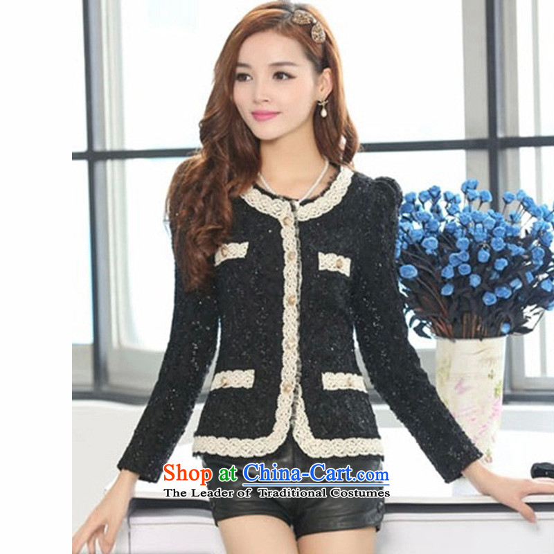 Create the  2015 autumn billion new Korean version of large numbers of female graphics thin wild beauty, Ms. Heung-wind jacket small white XXL, BR6293 billion gymnastics shopping on the Internet has been pressed.