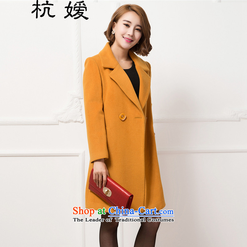The progress of autumn and winter and Hangzhou New Korean cashmere overcoat, long suit a jacket female blue XXXL, Alejandro Toledo there has been pressed shopping on the Internet