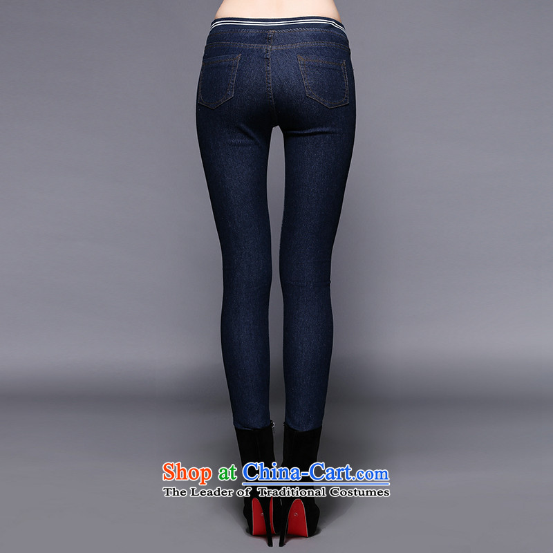 The Ni dream new) Autumn 2015, Europe and the large number of ladies thick simple mm female castor y3457 Sau San jeans dark blue XXXL, Mano Connie Dream , , , shopping on the Internet