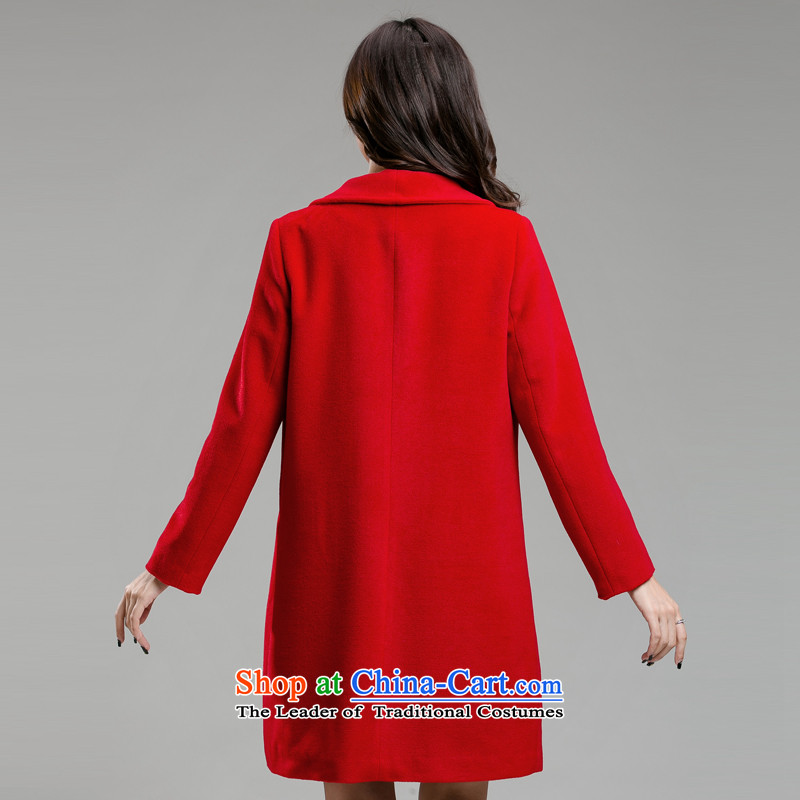 The interpolator auspicious 2015 Fall/Winter Collections Of new women's xl thick mm thin Advanced Hair? graphics coats that long cardigan jacket K5869 3XL, red pearl auspicious shopping on the Internet has been pressed.