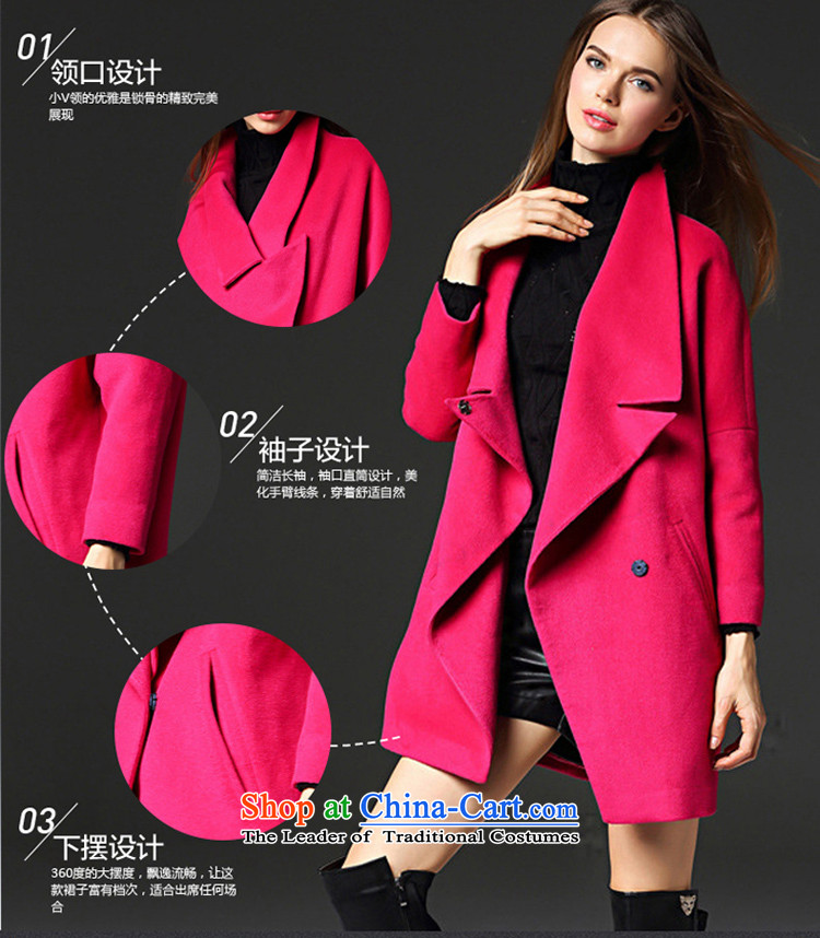 2015 Autumn and winter new yamureach gross? Simple girl cocoon coat-wool long coats that it long-sleeved blouses and the red XL Photo, prices, brand platters! The elections are supplied in the national character of distribution, so action, buy now enjoy more preferential! As soon as possible.