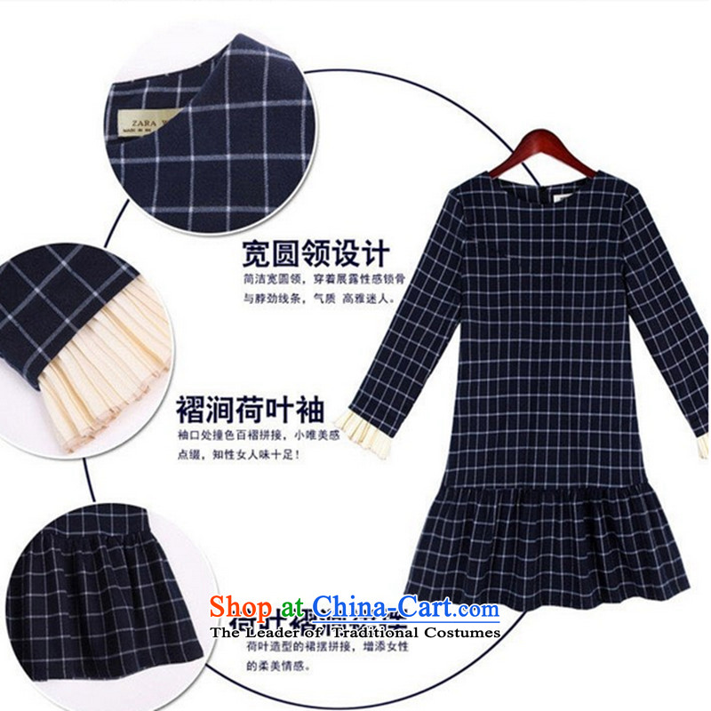 Replace the Spring and Autumn period the new 2015 to increase the number of women in the Korean version of SISTER loose thick people thick video thin, Choo winter 200 MM thick forming the catty casual dress photo color , line for XXL120-140 tide (LINXCR)