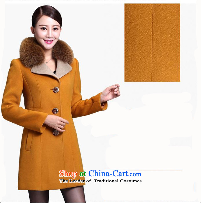 Alfa Romeo Lei Han version 2015 winter coats new cashmere overcoat and stylish in cultivating the girl long fox washable wool coat is gross 9015 Yellow L picture, prices, brand platters! The elections are supplied in the national character of distribution, so action, buy now enjoy more preferential! As soon as possible.