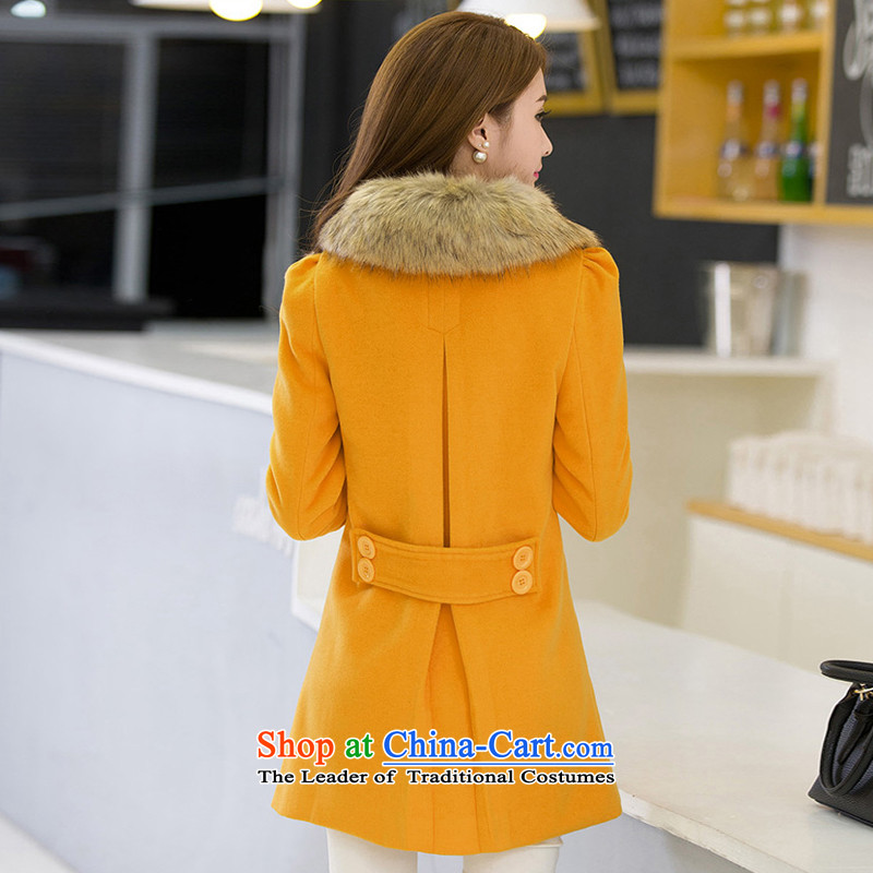 The 2015 autumn and winter snow into new for women Korean jacket new products a large video thin hair so Sau San coats and Stylish coat female red L? and become snow-MOCHENGXUE () , , , shopping on the Internet