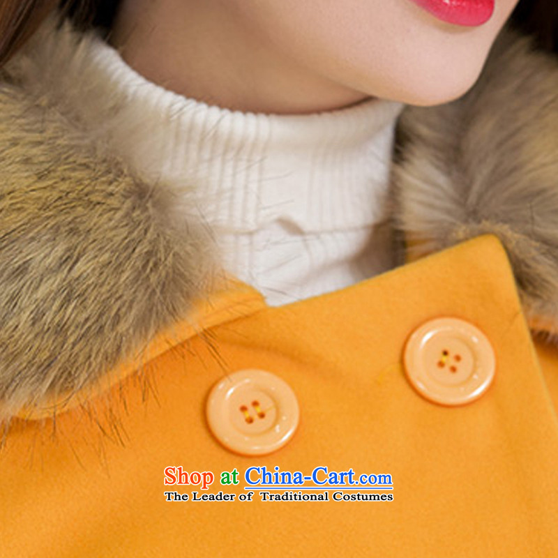 The 2015 autumn and winter snow into new for women Korean jacket new products a large video thin hair so Sau San coats and Stylish coat female red L? and become snow-MOCHENGXUE () , , , shopping on the Internet