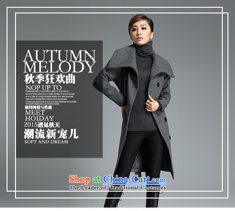 In accordance with the core of its 2015 autumn and winter new Korean version in long hair Sau San? graphics thin large jacket a wool coat hot gray M picture, prices, brand platters! The elections are supplied in the national character of distribution, so action, buy now enjoy more preferential! As soon as possible.