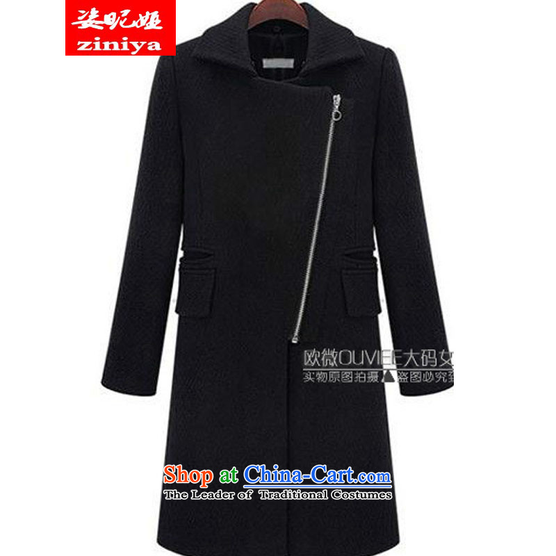 Gigi Lai Young Ah 2015 ultra large female autumn and winter new fat mm terminal in the long, so gross for coats gross?) XXXXXL, thick black jacket Gigi Lai Young Ah , , , shopping on the Internet