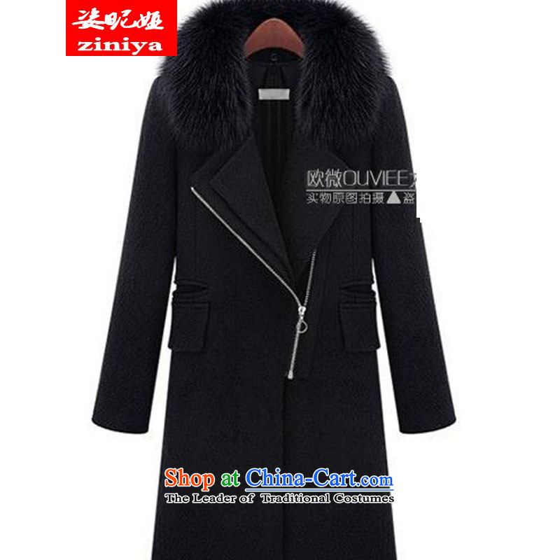 Gigi Lai Young Ah 2015 ultra large female autumn and winter new fat mm terminal in the long, so gross for coats gross?) XXXXXL, thick black jacket Gigi Lai Young Ah , , , shopping on the Internet