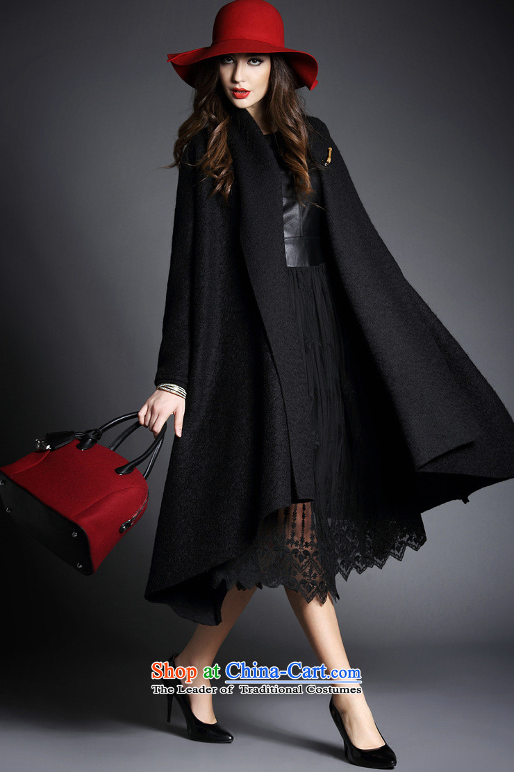  The new European winter ULICI site? coats female Western gross? a wool coat female jacket coat female pure color black are code picture, prices, brand platters! The elections are supplied in the national character of distribution, so action, buy now enjoy more preferential! As soon as possible.