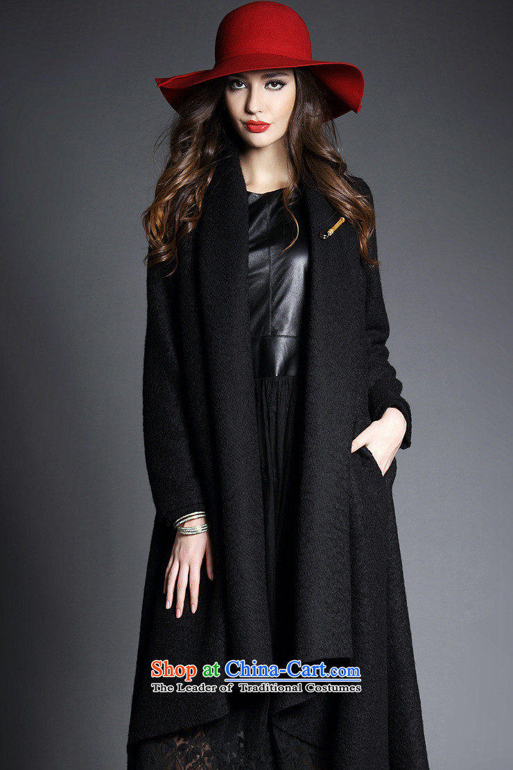  The new European winter ULICI site? coats female Western gross? a wool coat female jacket coat female pure color black are code picture, prices, brand platters! The elections are supplied in the national character of distribution, so action, buy now enjoy more preferential! As soon as possible.