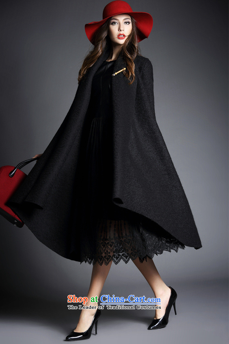  The new European winter ULICI site? coats female Western gross? a wool coat female jacket coat female pure color black are code picture, prices, brand platters! The elections are supplied in the national character of distribution, so action, buy now enjoy more preferential! As soon as possible.