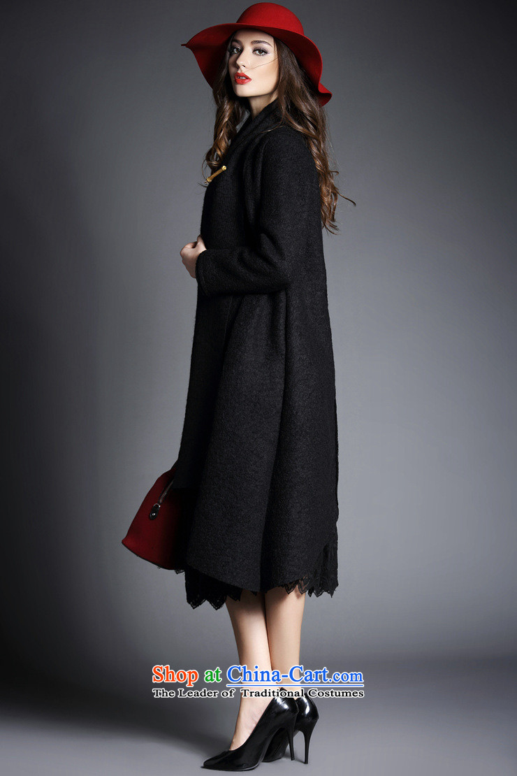  The new European winter ULICI site? coats female Western gross? a wool coat female jacket coat female pure color black are code picture, prices, brand platters! The elections are supplied in the national character of distribution, so action, buy now enjoy more preferential! As soon as possible.