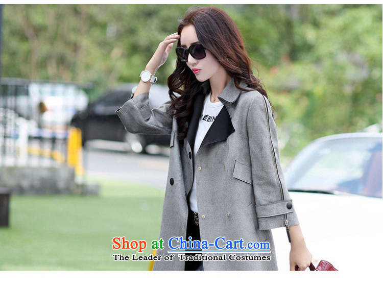 1368#2015 autumn and winter new Korean loose double-fashion jacket gray XL Photo, prices, brand platters! The elections are supplied in the national character of distribution, so action, buy now enjoy more preferential! As soon as possible.