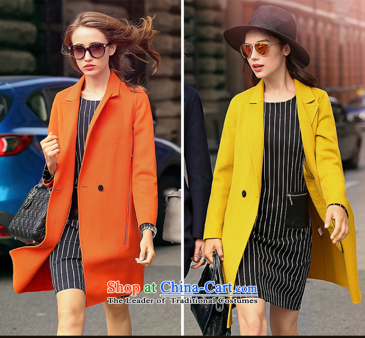 Estimated 2015 Autumn Load New Pei, woolen coat girl in long hair? jacket double-side woolen coat orange L picture, prices, brand platters! The elections are supplied in the national character of distribution, so action, buy now enjoy more preferential! As soon as possible.