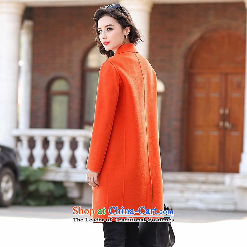 Estimated 2015 Autumn Load New Pei, woolen coat girl in long hair? jacket double-side woolen coat orange , L Ho Pei (lanpei) , , , shopping on the Internet