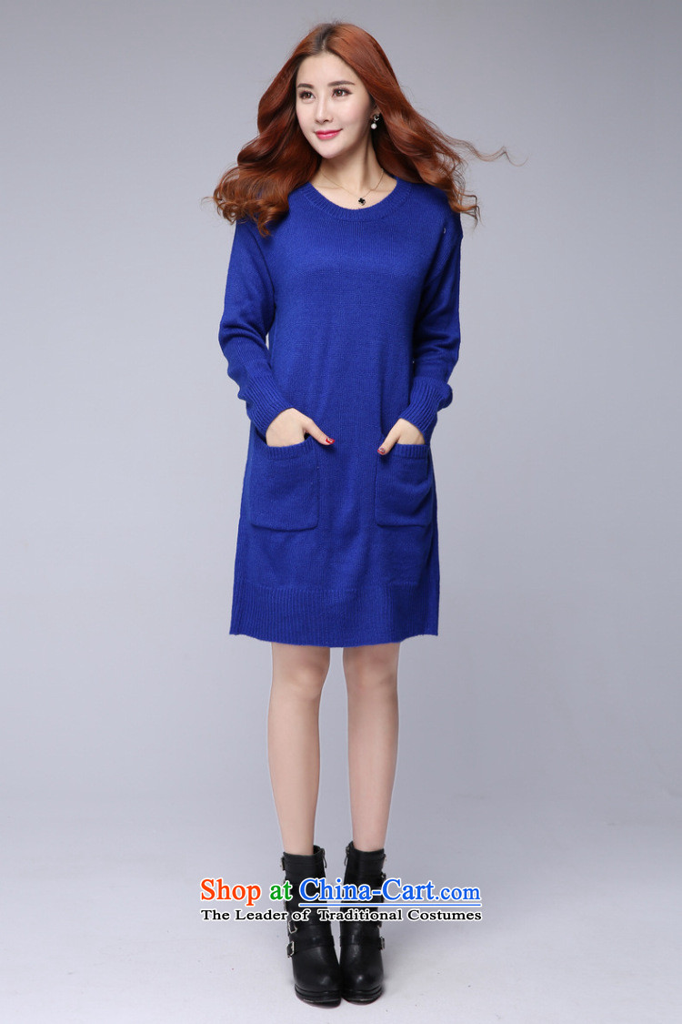 Love to corrupt xl sweater Dress Casual relaxd 200 catties larger women fall thick sister long-sleeved blue skirt 4XL Photo, prices, brand platters! The elections are supplied in the national character of distribution, so action, buy now enjoy more preferential! As soon as possible.