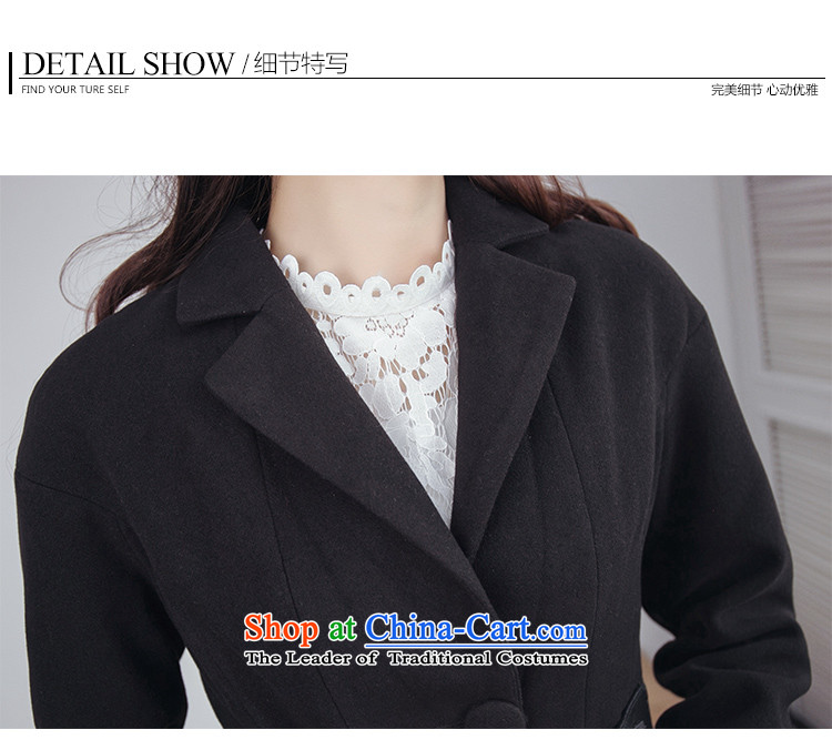 The first declared autumn and winter load as the new Fat MM to increase women's code version korea long a wool coat Sau San video thin wind jacket D8166/ female black 4XL around 922.747 paragraphs 165-175 under the picture, prices, brand platters! The elections are supplied in the national character of distribution, so action, buy now enjoy more preferential! As soon as possible.
