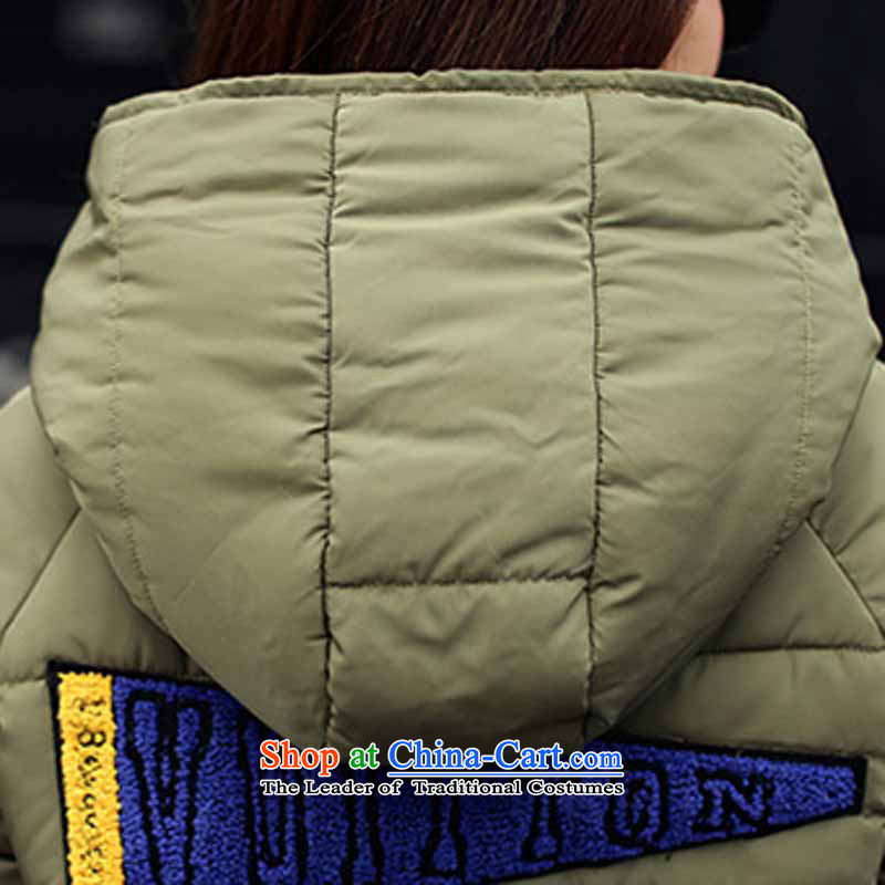 The sea route take the Korean version of a loose collage in winter long thick warm larger cotton coat 5A2015 Black XL, sea route to spend shopping on the Internet has been pressed.